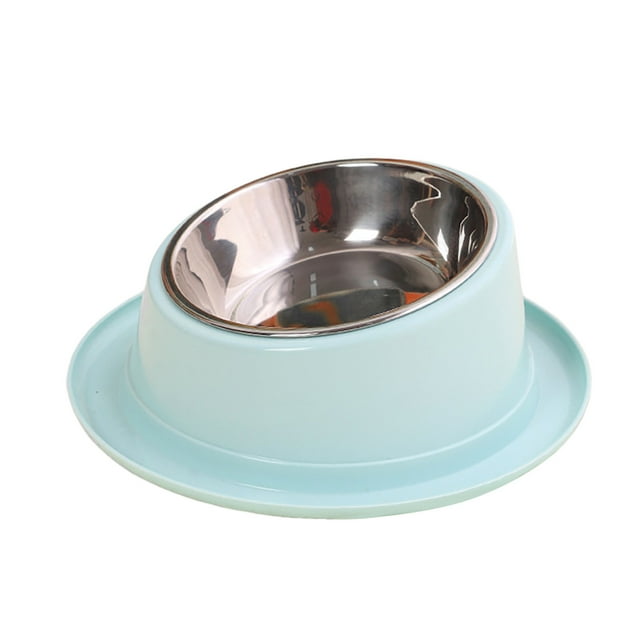 Station d'Alimentation Surélevée pour Chat et Chien Bol en Acier Inoxydable pour Usage Intérieur Extérieur – Plat Surélevé avec Nettoyage Facile, Compatible Micro-Ondes, Solution d'Alimentation Durable pour