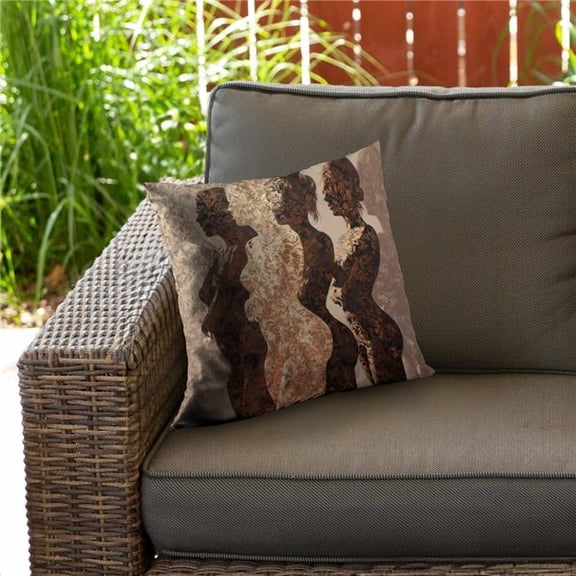 Concius Sales C1PO18181SNRB0 18 x 18 in. Silhouettes Outdoor Throw Pillow - Stylish Home Decor Accent