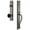 Antique Pewter, variant on Grandeur 854408 Carre Solid Brass Rose Keyed Entry Single Cylinder Full Plate 'S' Grip
