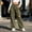 Army Green, variant on Women's Wide Leg Sweatpants Drawstring Distressed Hole Design Straight Style Side Pockets Loose Streetwear Casual Athletic Trousers, Sweatpants Y2K Army Green S