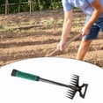 thumbnail image 1 of Rake de eliminación de desmalezando, rastrillo de desmalezado de jardín, malezas manuales de malezas que afloja la hierba de suelo para plantar patio Mango verde, 1 of 8