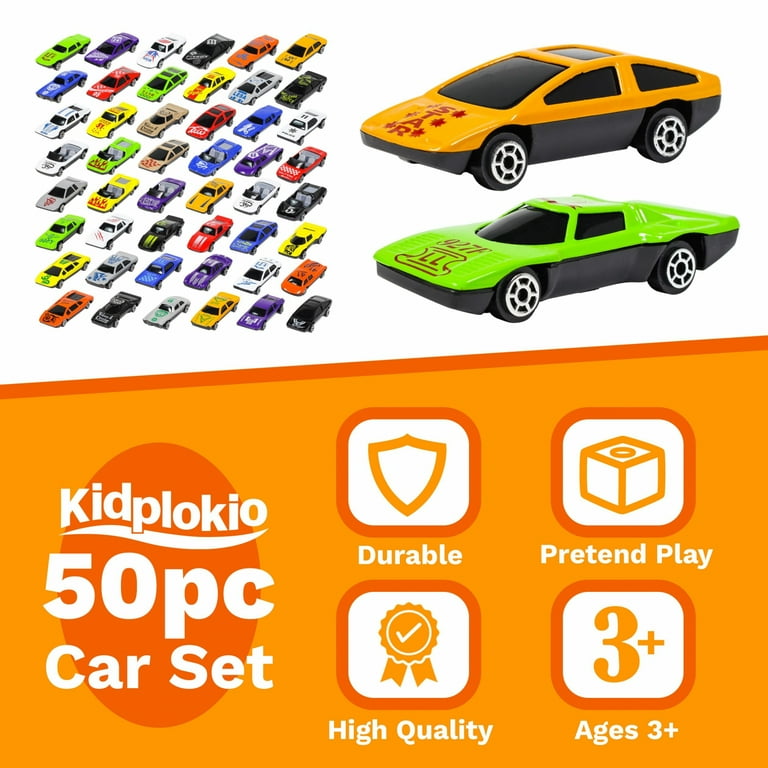 50pc Kidplokio Ultimate Fleet Multicolor Diecast Toy Cars Playset