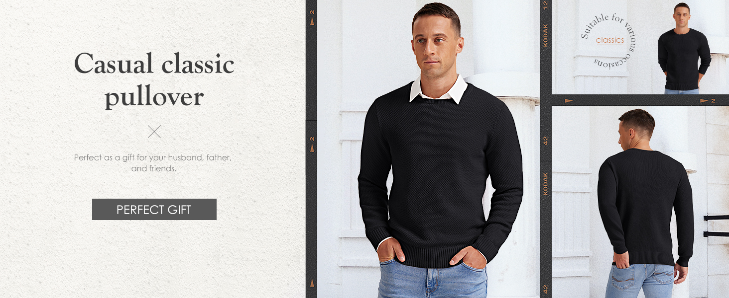 Iceglad Men's Crewneck Pullover Sweater photo 5
