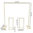 thumbnail image 6 of Weeding Arch Backdrop Stand Set, 6.6FT x 6.6FT Wedding Arches Metal Rectangular Balloon Arch Stand with Flower Stand for Wedding, Birthday, Baby Shower, Anniversary Decoration, 6 of 8