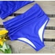 thumbnail image 5 of Traje de baño de cintura alta con volantes para mujer Bikini con estampado tropical push up de dos piezas, 5 of 6