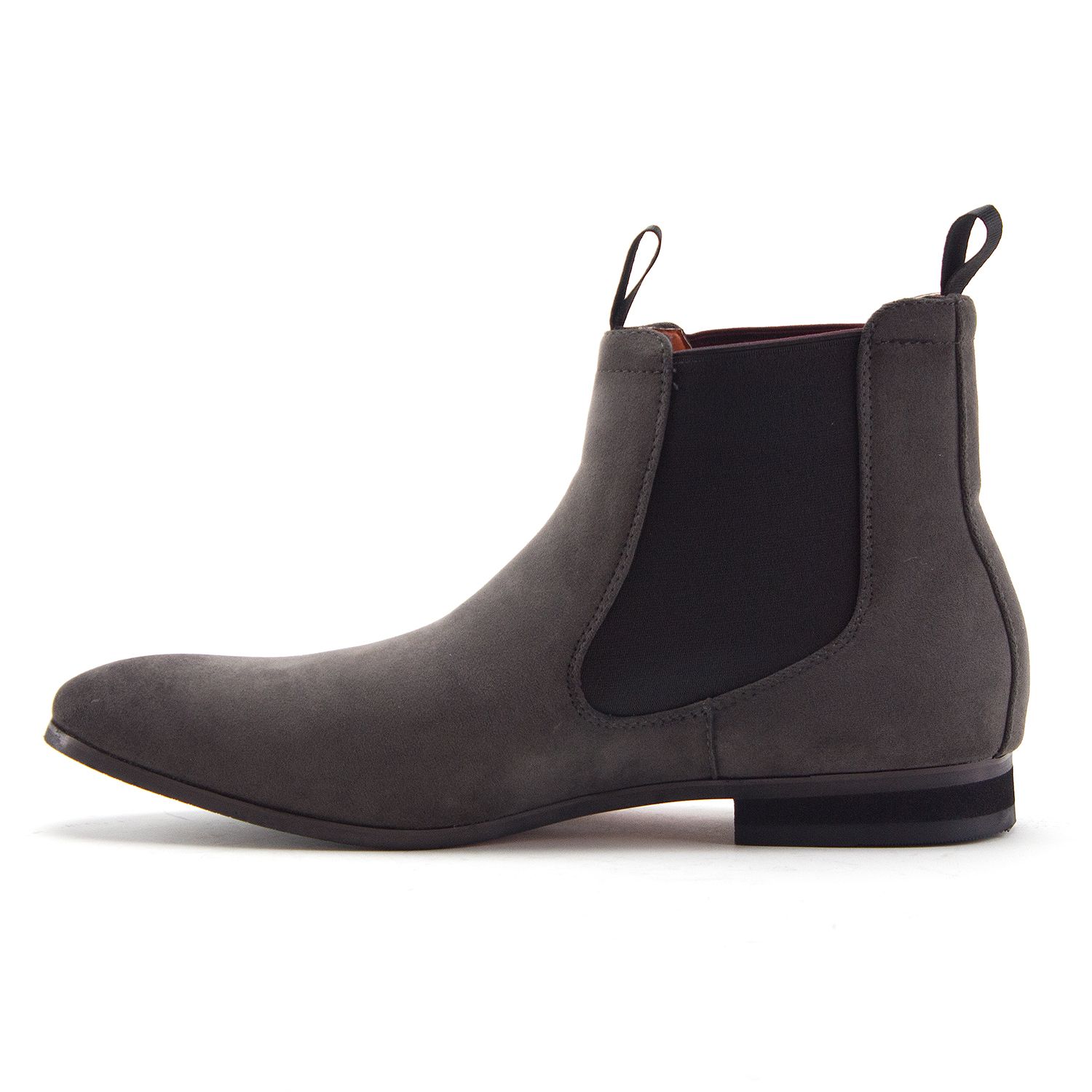 Men's B-746 Pull-On Nubuck Ankle High Chelsea Dress Boots, Charcoal, 9.5 - image 2 of 3