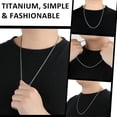 thumbnail image 6 of SanThree Pure Titanium Round O Chain Necklace for Men & Women, 3mm Durable Skin Friendly Solid Titanium Clasp Link Chain Unisex Birthday Valentines Day Gift, 6 of 10