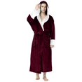 thumbnail image 1 of Mens Oversized Dressing Gown Thick Cozy Warm Fleece Hooded Wrap Housecoat Robe Hoodies, 1 of 2
