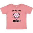 thumbnail image 3 of Inktastic I Really Love Anime with Cute Anime Cat and Hearts Boys or Girls Baby T-Shirt, 3 of 5