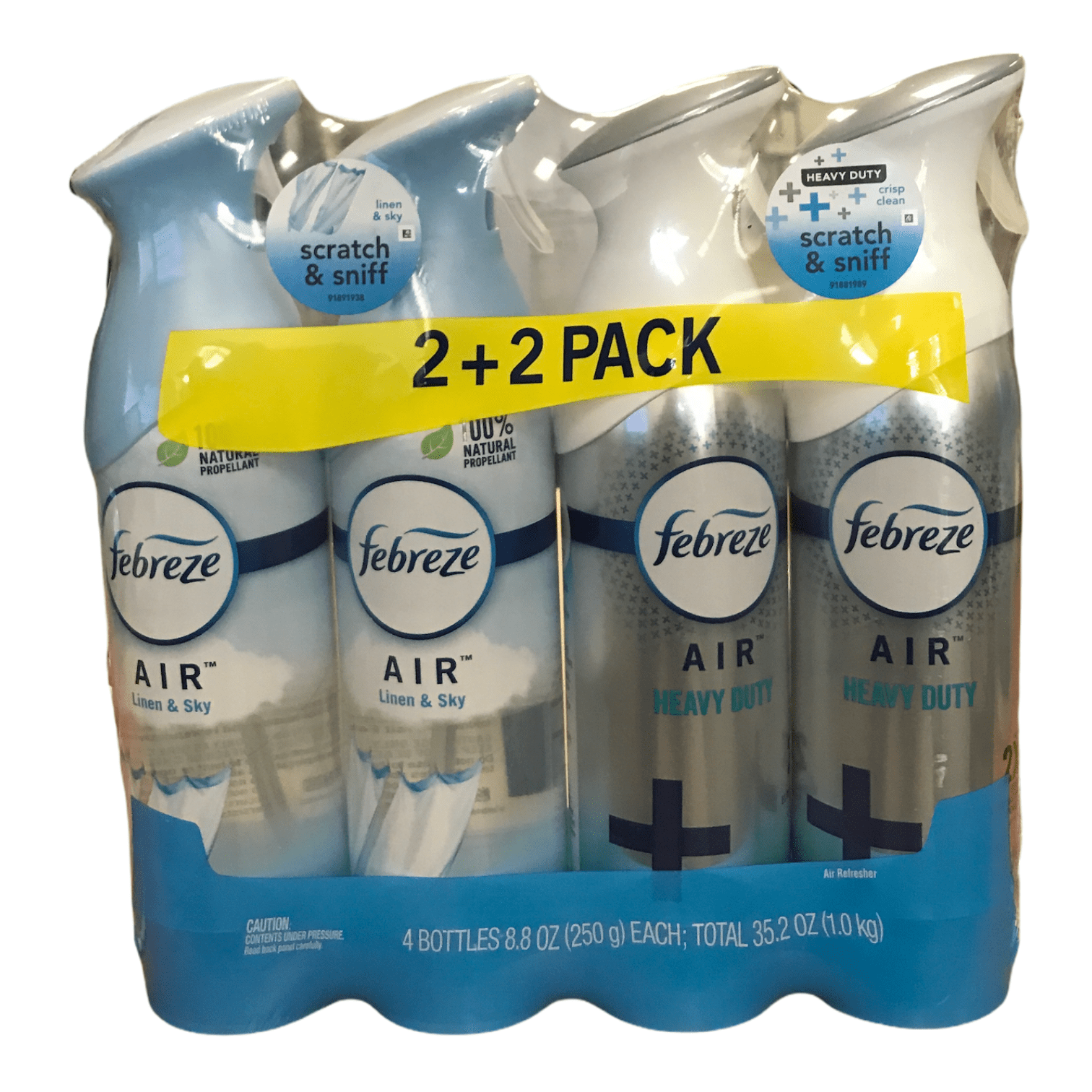Febreze Air Freshener Linen & Sky Scent (4 Count, 8.8 Fluid Ounce