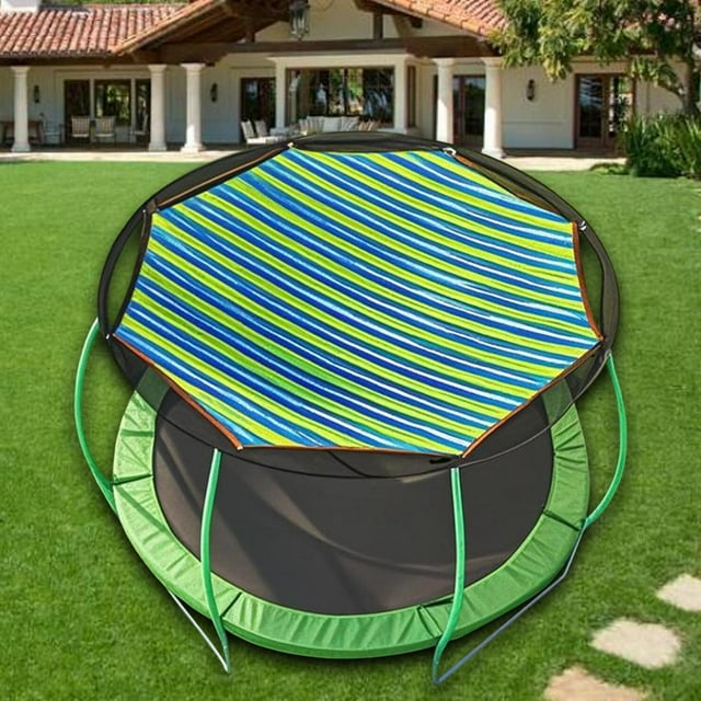 DYNWAVECA Couverture d'Ombre pour Trampoline Protection Solaire Extérieure Fiable Résistante aux Déchirures Auvent de Tente 12 Pieds