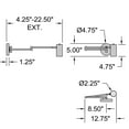 thumbnail image 2 of 72015LEDD-BS-Access Lighting-Juhl - 7W 1 LED Swing Arm Reading Light In Contemporary Style-6 Inches Tall and 4.75 Inches Wide-Brushed Steel Finish, 2 of 7