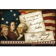 thumbnail image 2 of Mollie B.  32x23 Black Ornate Wood Framed with Double Matting Museum Art Print Titled - Founding Fathers, 2 of 4