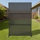 thumbnail image 2 of Yeshouse Biombo de acero galvanizado de alta resistencia, panel de cerca de 183 x 119 cm, divisor decorativo resistente a la intemperie y enrejado para plantas, ideal para patio y jardín, 2 of 9