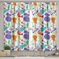 thumbnail image 2 of Ambesonne Music Valance & Curtain, Colorful Instruments Bass, 55"x36", Multicolor, 2 of 6