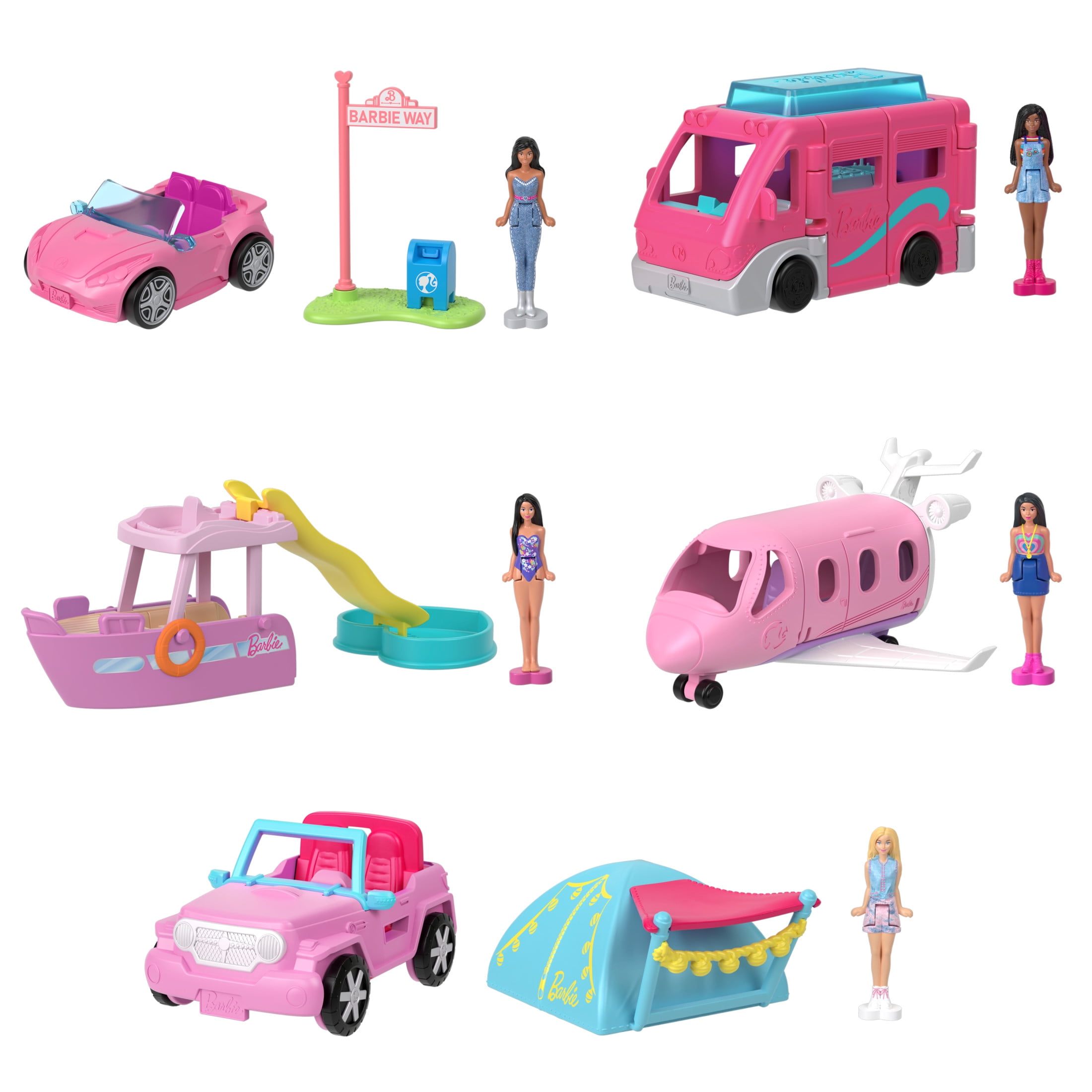 Barbie Mini BarbieLand Collectible Playsets with 1.5-Inch Doll and Interactive Play Areas for Storytelling Fun