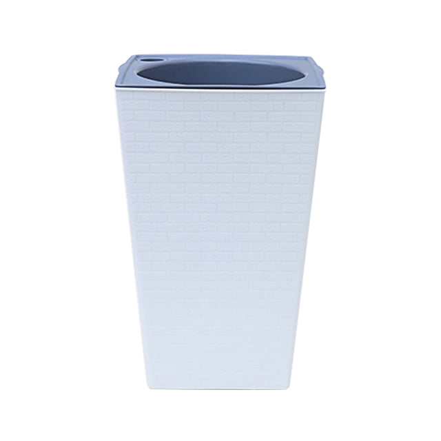 CAROOTU Brick Pattern Flowerpot Imitation Metal Plastic Flower Pot Square And Tall Type For Gardening Potted
