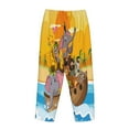 thumbnail image 5 of Sigee Animals on Noah's Ark1 Print Women's Soft Pajama Pants - Breathable and Comfortable Lounge Sleep Bottoms with Elastic Waistband and Pockets-XX-Large, 5 of 9