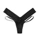 thumbnail image 4 of Gibobby Tangas de mujer ilusion Bragas sexis de cintura con correa fina y encaje de cintura para mujer(Negro,G), 4 of 5