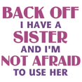 thumbnail image 3 of CafePress - Back Off I Have A Sister (P - Women's Light Pajamas, 3 of 4