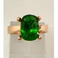 thumbnail image 4 of Tsavorite Garnet Ring 5 Carat Appraised Sterling Silver Solitaire January Green Birthstone Genuine Natural Earth Mined, 4 of 4