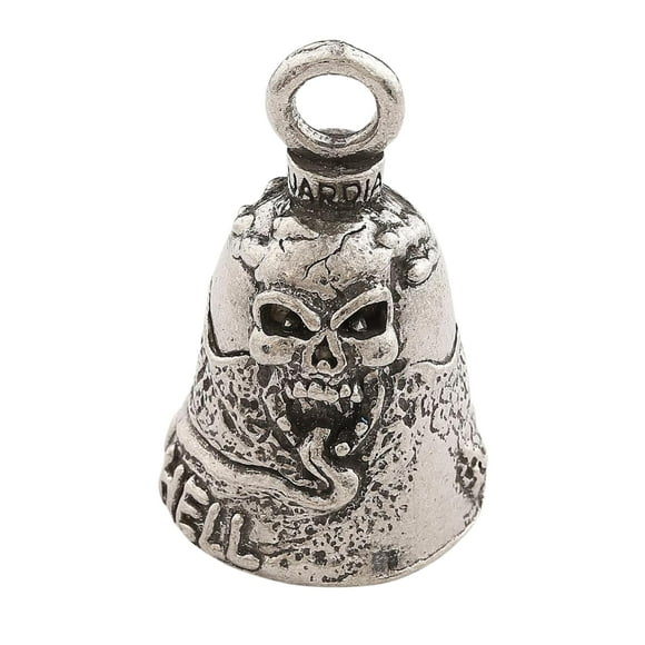 Guardian Bell Highway To Hell Good Luck Bell W/Keyring & Black Velvet Gift Bag | Motorcycle Bell | Lead-Free Pewter | Good Luck Gift To Friends & Family | Bike Bell | Made In Usa