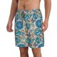 thumbnail image 2 of Balery Vintage Floral Butterflies Traje de Baño Estilo Hawaiano para Hombre, Shorts de Secado Rápido con Bolsillos-Small, 2 of 6