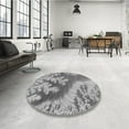 thumbnail image 3 of Ahgly Company Indoor Square Patterned Carbon Gray Area Rugs, 3' Square, 3 of 6