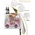 thumbnail image 5 of Hello Summer Rectangle Tablecloth, Pink Ice Cream Truck Watercolor Waterproof & StainResistant Tablecloth, Washable Oil-proof Table Cover for Dining/Party/Wedding/Camping/Buffet 60x84 In, 5 of 9