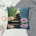 thumbnail image 2 of GOSMITH Zen Stones Pillow Covers,Outdoor Bamboo Lotus Flower Throw Cushion Covers for Couch Sofa Bed,Quiet Contemplation Cultivation Room Decor Cushion Cases for Kids Adults, 2 of 5