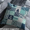 thumbnail image 2 of Castle Fairy Whale Seahorse Crab Fabric by the Yard 5 Yards for Teens,Nautical Anchor Fabric for Sewing,Geometric Plaid Stripes Home Decor Fabric by the Yard,Microfiber Bedroom Decor, 2 of 6