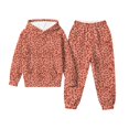 thumbnail image 3 of Kids Printed Hooded Long Sleeve Top and Pants Set, Fashionable Casual Two Piece Outfit, Comfortable Playwear for Boys Girls Daily Wear, 3 of 3
