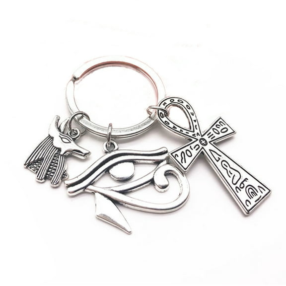 Egypt Keychain Anubis Eye Keychain for Creative Ancient Egyptian for Key Ring Crucifix Charms for Key Chain Gifts
