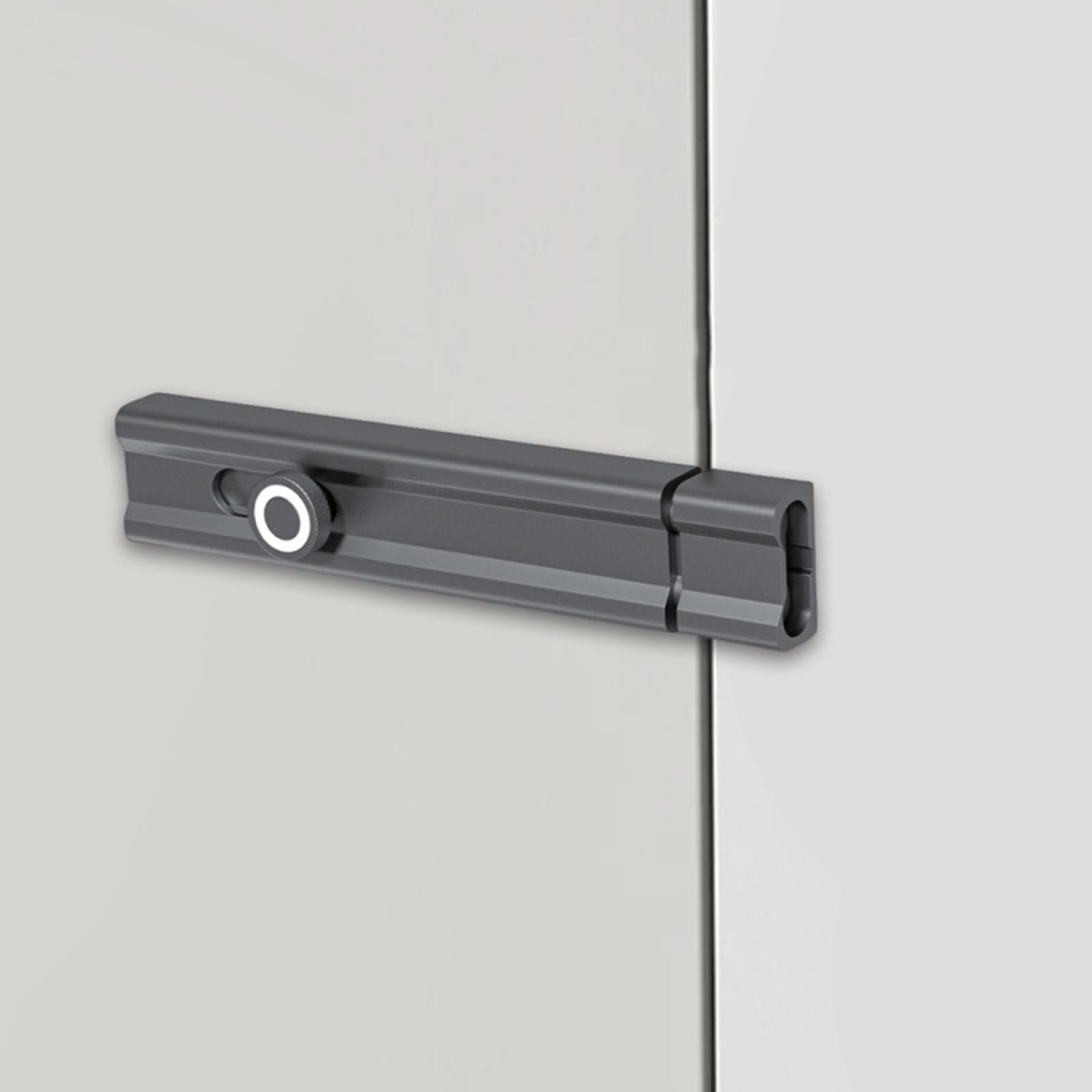 Slide Bolt Door Latch Barrel Bolt Lock Self Adhesive Aluminum Alloy Secure Fit for Home Office Bedroom Doors