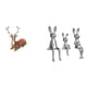 thumbnail image 1 of Escultura de reno, conejo y alce, adorno de mesa, figura de ciervo, estatua, escritorio familiar, centro de mesa, decoración de animales para sala de, 1 of 8