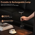 thumbnail image 4 of Lámpara de mesa LZXYUYU, 2 unidades, recargable, táctil, LED, 5000 mAh, 4 of 8