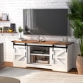 thumbnail image 3 of Oneinmil 4-Piece Modern Farmhouse Furniture Set, Rustic Brown TV Stand for TVs up to 65-Inch, Two End Table with Charging Stake and USB Port, Farmhouse Coffee Table for Living Room, Family Room, 3 of 9