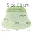 thumbnail image 2 of Kixjoy Women's Winter Plush Bucket Hat – Fluffy Faux Fur Warm Lining Wide Brim Cap,Beige, 2 of 3