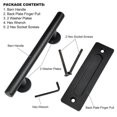 thumbnail image 2 of Black Stainless Steel Vintage Barn Door Handle, 2 of 3