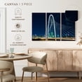 thumbnail image 5 of Elephant Stock Margaret Hunt Hill Bridge At Night Wall Art - Horizontal Multi Panel Canvas - Hallway Wall Decor - Architecture Multi Panel - Teal And Blue Decor - 45" x 28", 5 of 8