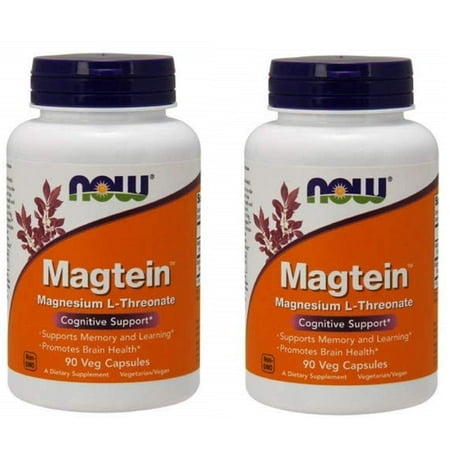Magtein, 90 Vcaps by Now Foods (Pack of 2)