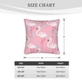 thumbnail image 4 of Bingfone Pink Flamingo Linen Throw Pillow Covers Cushion Case Pocket Button Vintage Farmhouse Pillowcase-20"x20", 4 of 9