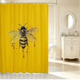 thumbnail image 2 of Erosebridal Bohemian Bug Bee Shower Curtain 72Wx72L,Nature Wildlife Theme Bathroom Curtain,Brown Black, 2 of 5