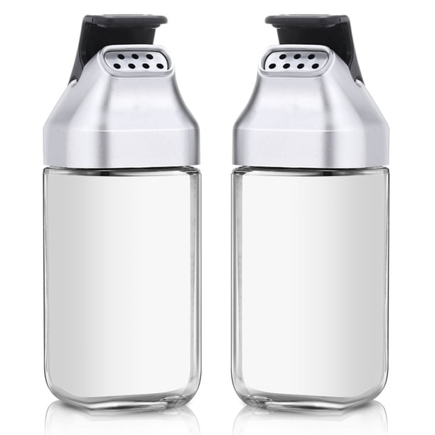 Ounissouiy Paquete de 2 botellas de almacenamiento de condimentos, contenedor de pimienta, botellas, tarro para asar, accesorio de cocina, restaurante para Cocina y Comedor Ounissouiy HA063155-00B