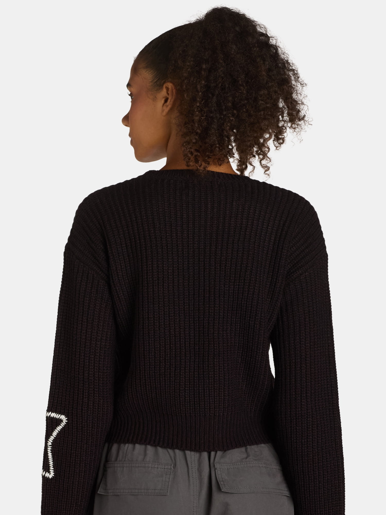 No Boundaries Women's Whipstitch Sweater