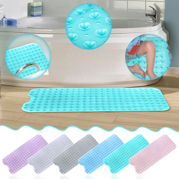 Ganfancp Alfombrillas para Bañera y Ducha, Alfombrillas de Baño Antideslizantes Extra Largas 39.4 * 15.7 Pulgadas, Alfombrillas de Baño con Ventosas, Alfombrillas de Ducha Suaves Lavables a Máquina O