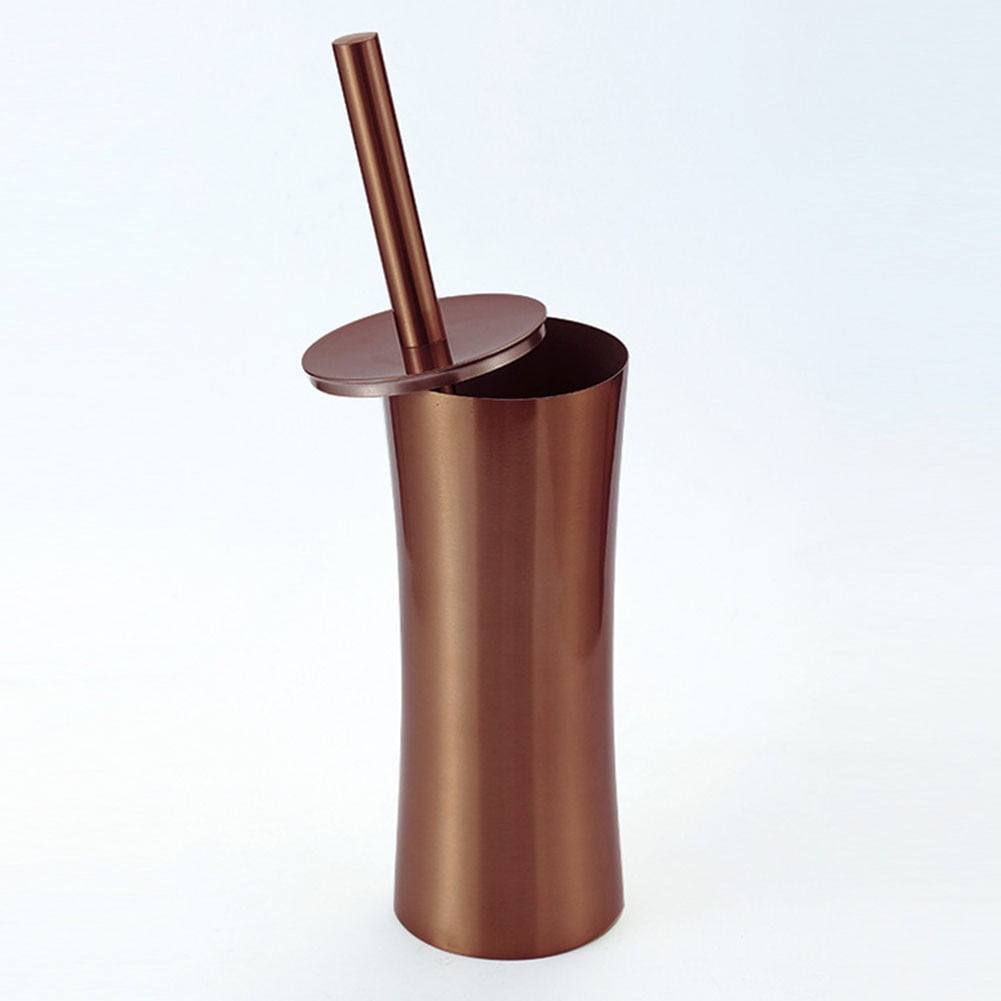 Wuweikeji Plumbing Tools,Elegant Gold Stainless Steel Toilet Brush Set: Stylish & Space-Saving Design!