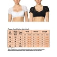 thumbnail image 4 of Lumento Women German Bavarian Oktoberfest Sheer Lace Short  Sleeve Dirndl Blouse Shirt Crop Tops White M, 4 of 4
