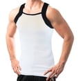 thumbnail image 3 of Different Touch 2 Pack Contrast Color G-Unit Tank Tops Muscle Rib Men Adult, 3 of 4