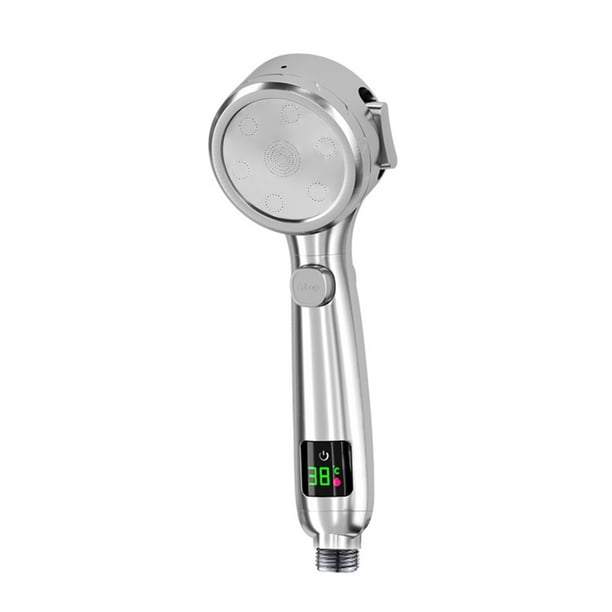 Inteprter Cabezal de ducha de baño, cabezal de pulverización de 20mm con aumento de presión de ahorro de agua ajustable de mano, suministros de cabezal Juegos de accesorios de baño No.02 Inteprter HA005313-02